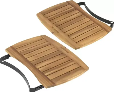 Big Green Egg Acacia Wood EGG Mates Zijtafels Large - 2 st. Big Green Egg Acacia Wood EGG Mates Zijtafels Large - 2 st.