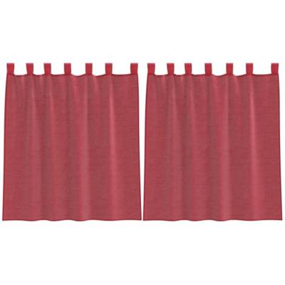 Gordijnen voile met roedezakken 2 st wijnrood Gordijnen voile met roedezakken 2 st wijnrood
