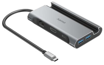 Hama USB-C Hub Connect2Mobile Multiport 7 Ports USB Hub Grijs