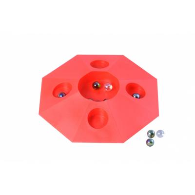 Angel Toys knikkerpot met knikkers 22 cm rood
