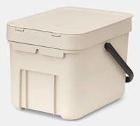 Brabantia Sort & Go afvalemmer 6 liter Soft Beige - thumbnail