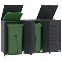 Containerberging 3 containers 207x79x117 cm staal antraciet - thumbnail