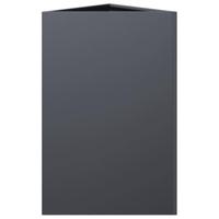 Plantenbak driehoek 50x43x75 cm staal antracietkleurig - thumbnail