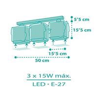 Dalber 3-lichts plafondlampMermaids - 63443 - thumbnail