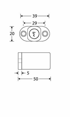 Espagnoletslot vierkante stang MMNO Espagnoletslot vierkante stang MMNO