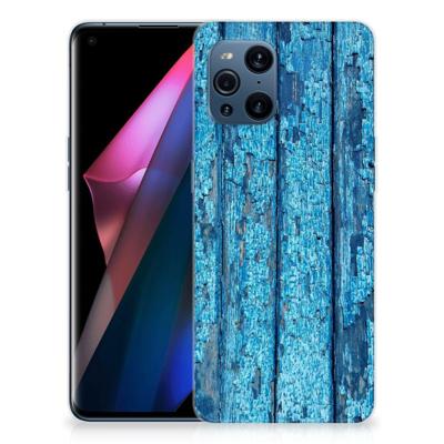OPPO Find X3 | X3 Pro | Bumper Hoesje | Wood Blue