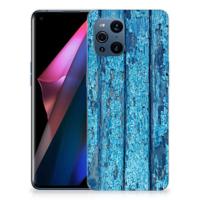 OPPO Find X3 | X3 Pro | Bumper Hoesje | Wood Blue - thumbnail
