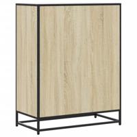 Schoenenkast 75x38x97,5 cm bewerkt hout en metaal sonoma eiken - thumbnail