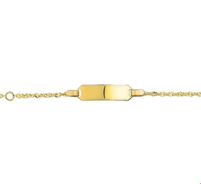 TFT Graveerarmband Goud Singapore Plaat 5,0 mm 11 - 13 cm