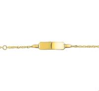 TFT Graveerarmband Goud Singapore Plaat 5,0 mm 11 - 13 cm - thumbnail