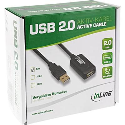 InLine 34605I 5m USB A USB A Zwart USB-kabel