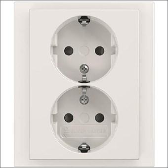 BJ Stopcontact dubbel inbouw ra studiowit 202 EUJRB-84