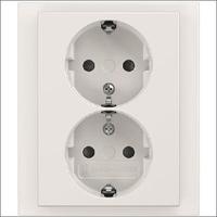 BJ Stopcontact dubbel inbouw ra studiowit 202 EUJRB-84 - thumbnail