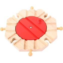 Bigjigs houten rails - 8 richting draaiplateau