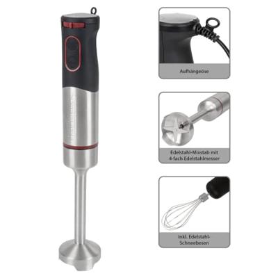 Profi Cook PC-SMS 1226 Staafmixer 1000 W Automatische start-stop RVS, Zwart