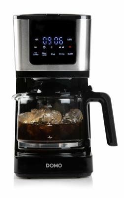 Filterkoffiezetapparaat - DOMO - DO733K - 900 W - 4 tot 10 kopjes - LCD-scherm - 3 sterktes - Zwart