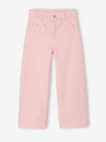 Wijde broek voor meisjes met hartvormige zakken roze (poederkleur) - thumbnail