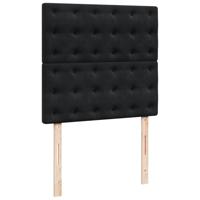 Boxspring met matras fluweel zwart 180x200 cm - thumbnail