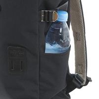 NORIKURA Nylon rugzak met roltop zwart - thumbnail