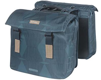 Basil Dubbele fietstas elegance mik 40-49 liter - estate blauw