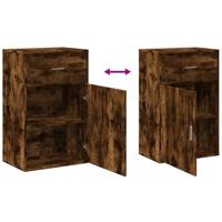 Opbergkast 56,5x39x90 cm bewerkt hout gerookt eikenkleurig - thumbnail