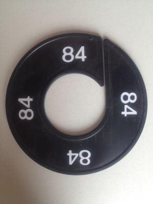 Maatring 9cm zwart/wit 84