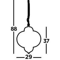 Searchlight Marokaanse stijl hanglampFretwork RVS - 9221-1SS - thumbnail