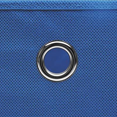 VidaXL Opbergboxen 4 st 32x32x32 cm stof blauw VidaXL Opbergboxen 4 st 32x32x32 cm stof blauw
