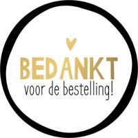 KP etiket "Bedankt voor de bestelling", diameter 40 mm, rol van 250 stuks - thumbnail