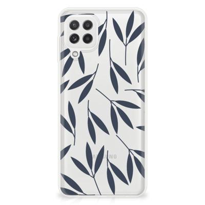 Samsung Galaxy A22 4G | M22 | TPU Case | Leaves Blue Samsung Galaxy A22 4G | M22 | TPU Case | Leaves Blue