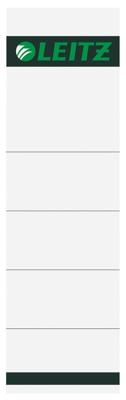 Leitz rugetiketten, niet-zelfklevend, ft 5,7 x 19,1 cm, pak van 10 stuks, wit