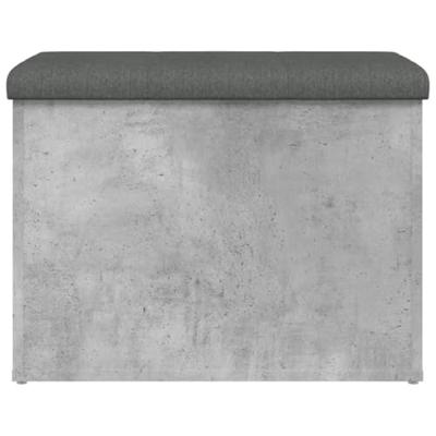 Opbergbankje 62x42x45 cm bewerkt hout betongrijs