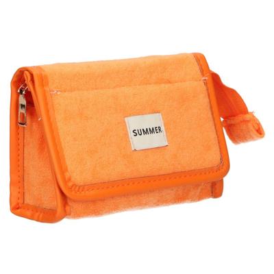 Traveller Spiegeltas badstof oranje 16,5cm x 12cm Traveller Spiegeltas badstof oranje 16,5cm x 12cm