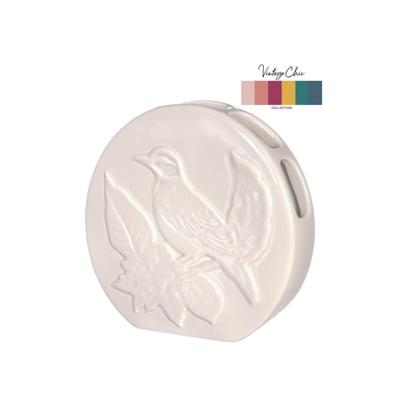 Vaas Bird crème Ø6xH20cm
