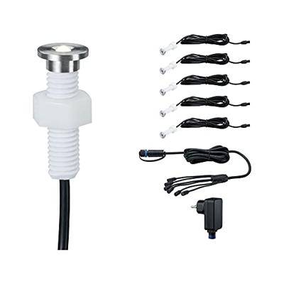 Paulmann MicroPen II 93695 Verlichtingssysteem Plug&Shine LED-buiteninbouwlampen (basisset) Set van 5 stuks LED 1.1 W Warmwit Zilver
