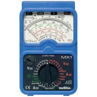 Metrix MX 1 Multimeter Analoog Spatdicht (IP54), Sproeidicht (IP65) CAT III 600 V Metrix MX 1 Multimeter Analoog Spatdicht (IP54), Sproeidicht (IP65) CAT III 600 V
