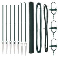 VidaXL Afrasteringspaal groen 10 x 1,6 m (13 mm gaas) staal en pvc - thumbnail