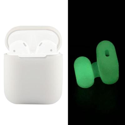 Portable Wireless Bluetooth Earphone Silicone Protective Box Anti-lost Dropproof Storage Bag for Apple AirPods 1/2(Earphone is not Included)(Fluoresce