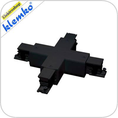 Euro 3 fase rails x - connector (95x95 mm) zwart