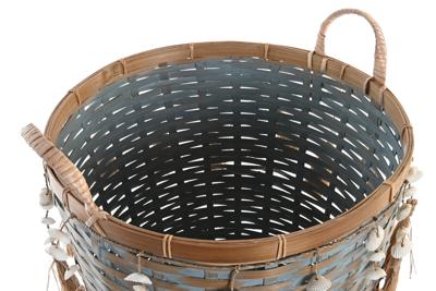 Basket spelset DKD Home Decor Multicolour Bamboe (3 Onderdelen)