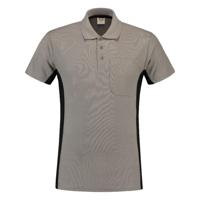 Tricorp Workwear 202002 Bi-color unisex poloshirt Grijs Zwart M - thumbnail