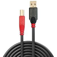 Lindy 42762 USB A/USB B 15m 15m USB A USB B Zwart, Rood - thumbnail