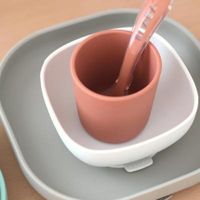 Serviesset 4 items silicone BEABA terracotta