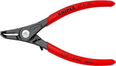 Knipex 49 41 A01 Precisie-borgveertang Geschikt voor borgringen Buitenringen 3-10 mm Puntvorm 90° haaks, Recht