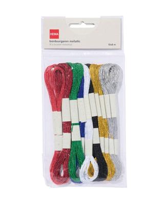 HEMA Borduurgaren metallic 8m - 10 stuks