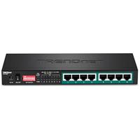 TRENDnet 8-poorts gigabit lange afstand Poe+-schakelaar, TPE-LG80, 65 W Poe budget, Ethernet/netwerkschakelaar, lange afstand Poe+ breidt bereik uit tot 200 m (656 ft), 16 Gbps schakelcapaciteit - thumbnail