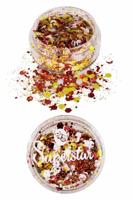 Chunky glitter OETELDONK 8 ml. Superstar rood wit geel - thumbnail