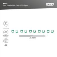 Digitus A-CC-G A-CC-G Gekleurde clips voor patchkabel Groen - thumbnail