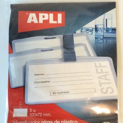 Badge met clip 100x72 mm 5st