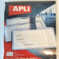 Badge met clip 100x72 mm 5st - thumbnail